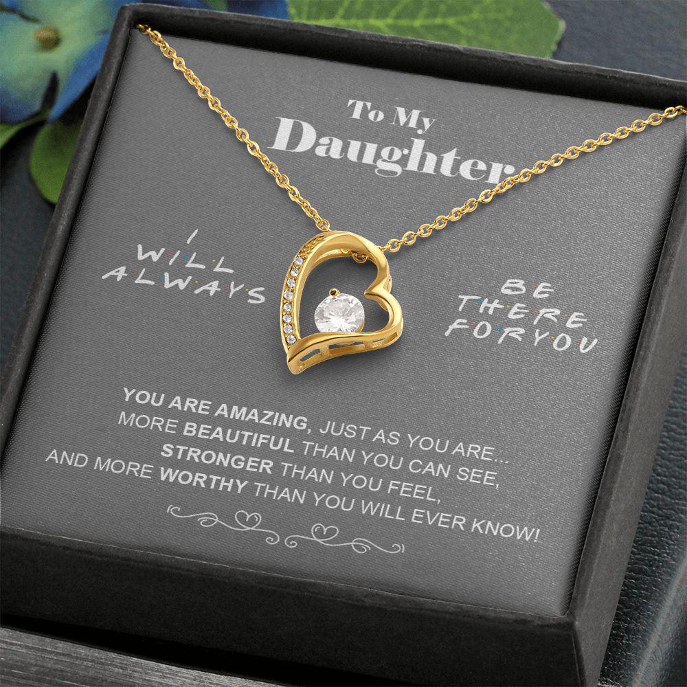 To My Daughter Beautiful Than You Can See Necklace With Message Card, Gift For Daughter, Meaningful Gift, Love From Mom. 491.jpg