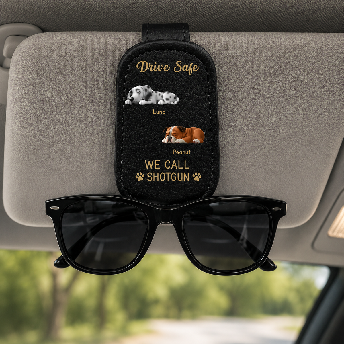 Custom Photo Drive Safe Daddy Sunglasses Holder: Personalized Sunglasses Holder For Dog Dad With Dog, Fathers Day, Gift For Dad, Grandpa