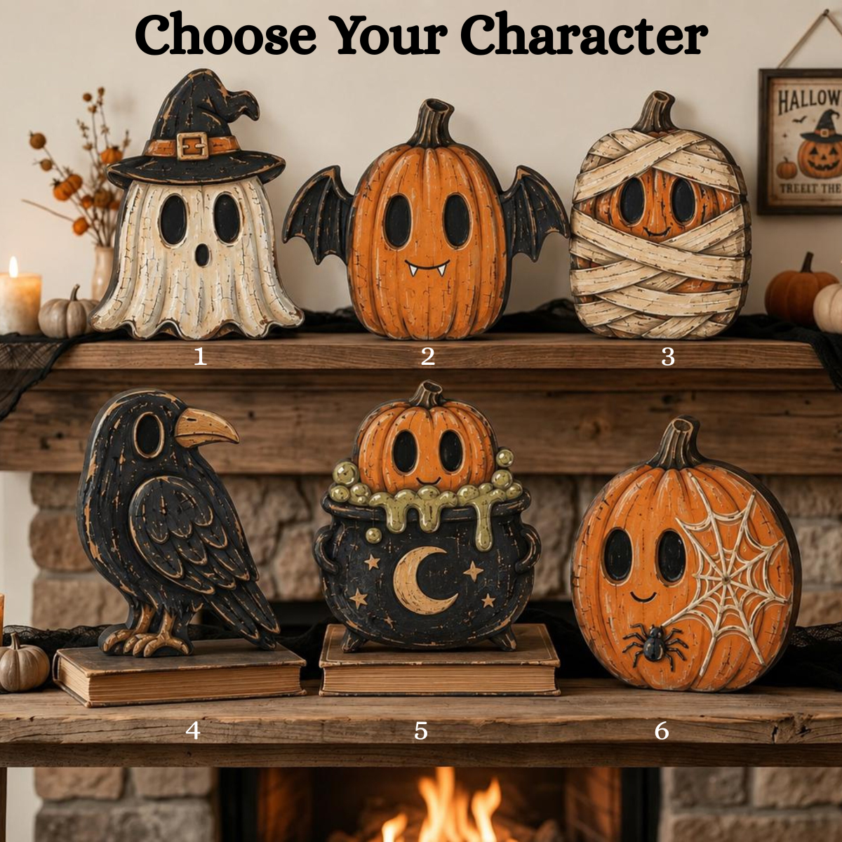 Rustic Halloween Wooden Shelf Sitters | Spooky Farmhouse Tiered Tray Decor | Whimsical Fall Mantel Display 49315208-0f2c-436c-a9c1-97baa108afc4-banner-character.png