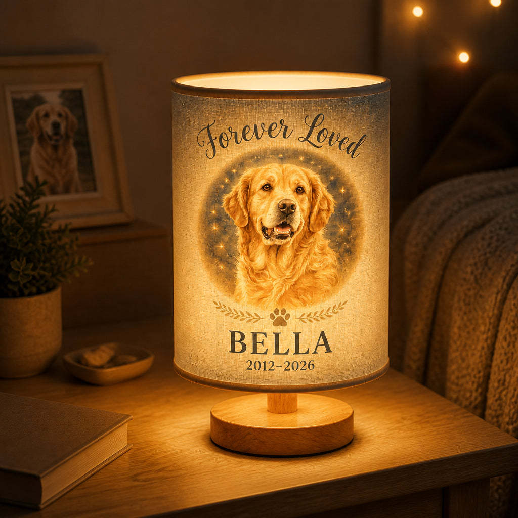 Forever Loved Pet Memorial Photo Lamp - Personalized Custom Fabric Lamp 49365812-c257-4093-9436-6db440c11b98.jpg