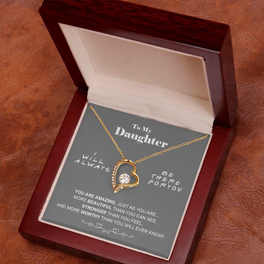 To My Daughter Beautiful Than You Can See Necklace With Message Card, Gift For Daughter, Meaningful Gift, Love From Mom. 493.jpg