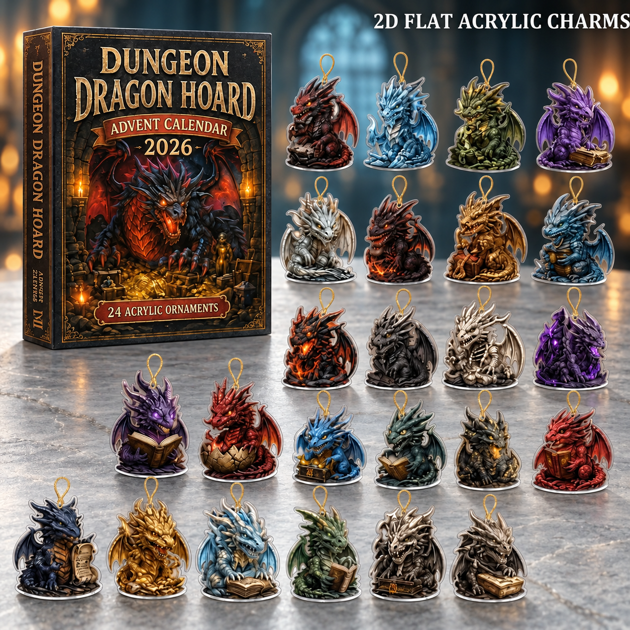 Personalized Dragon Advent Calendar 2026, 24 Acrylic Dragon Charms, 3D Effect Fantasy Countdown Gift For Dragon Lovers, Kid 4956e2f5-9d60-443c-8827-80886d6f259b-Kho-b-u-R-ng-2026-c-ng-24-charm-1-.png