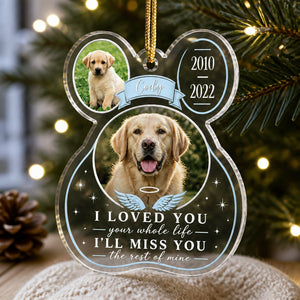 Pet Memorial Paw Transparent Acrylic Ornament – 2 Photos, Name & Years - Personalized Transparent Acrylic Ornament 4961929e-9dcc-4e82-8644-0c29e5ac6e3b.jpg