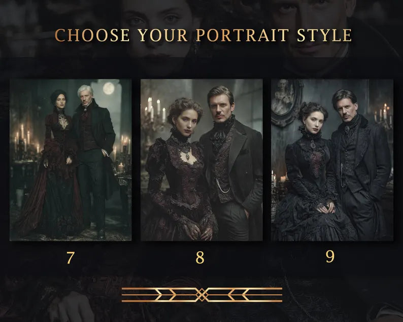 Custom Gothic Couple Portrait: Personalized Victorian Style Art 49672d20-4159-43df-b80e-a4e8bb7e3118-dfsdrtgr-2-.webp
