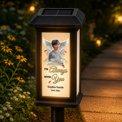 Custom Photo Solar Garden Light - Personalized Memorial Sympathy Gifts For Loss Of Mom, Dad - Forever In Our Hearts 49728e4b-5782-4753-9462-23670d217f6f-mk1.png