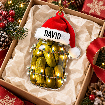 Personalized Pickle Jar Christmas Ornament – Funny Santa Hat Holiday Decoration 499fc0d5-f188-4db2-bae6-46e2523b5cd0-3.jpg