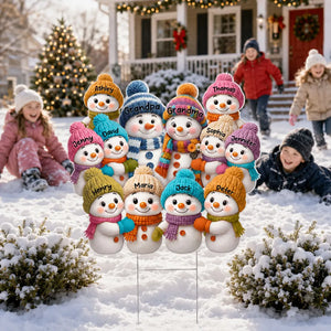 Christmas Snowman Grandpa Grandma Grandparents Grandkids - Personalized Yard Sign - Christmas Decor For Grandparents 49a2dec0-ba82-414e-8943-c7dabc25a938-3.webp