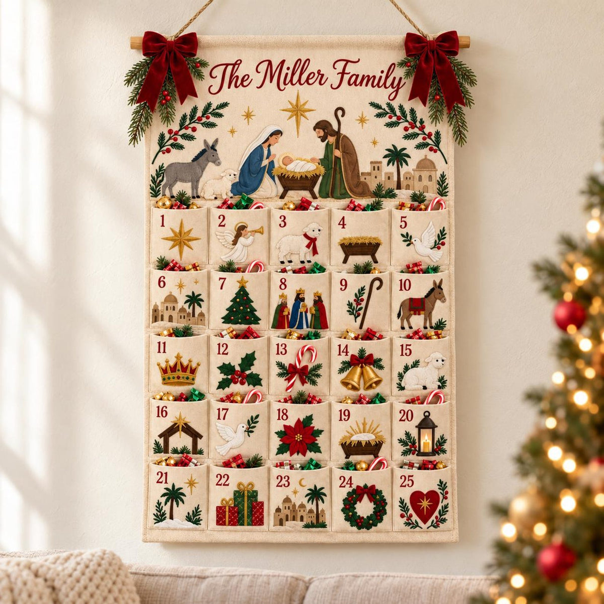 Personalized Nativity Advent Calendar, Custom Family Name Christmas Countdown, 25 Pocket Advent Calendar, Christian Christmas Wall Decor PHAM VAN DIEN 49d149f1-081e-4f88-9022-15e5d876ecc3-il_1588xN.8576183584_hzrn.jpg