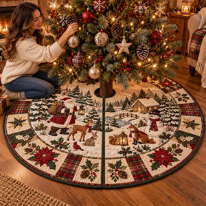Santa Reindeer Christmas Tree Skirt, Winter Forest Holiday Decor 49d5c4f0-4206-4716-a12b-8f4b52e3f950-3.jpg