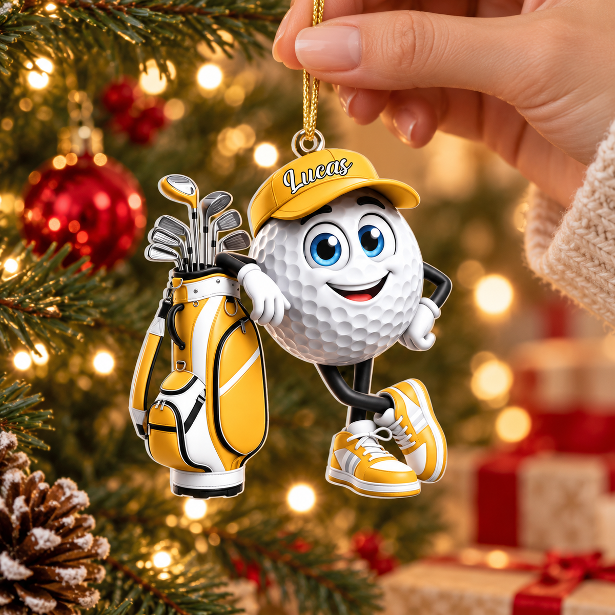 Golf Is My Happy Place - Personalized Golf Ornament, Custom Name Golf Lover Christmas Gift, 2D Flat Acrylic Xmas Tree Decor,Fun Holiday 49d683b4-5317-4a21-bdde-895cf4172642-12fdb14e-2875-457e-a74b-e46f1715ff8a.png