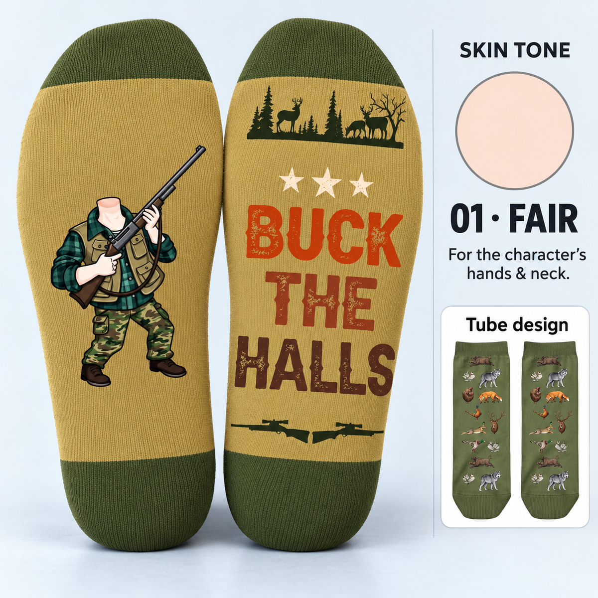 Hunting Socks Funny Gift For Dad Grandpa Husband - Personalized Socks, Gift For Hims, Dad, Brother, Husband 49e3ce22-5575-4256-aee7-880d90c97581-M-u-v-s-n-b-n-t-ng-da-01-1.png