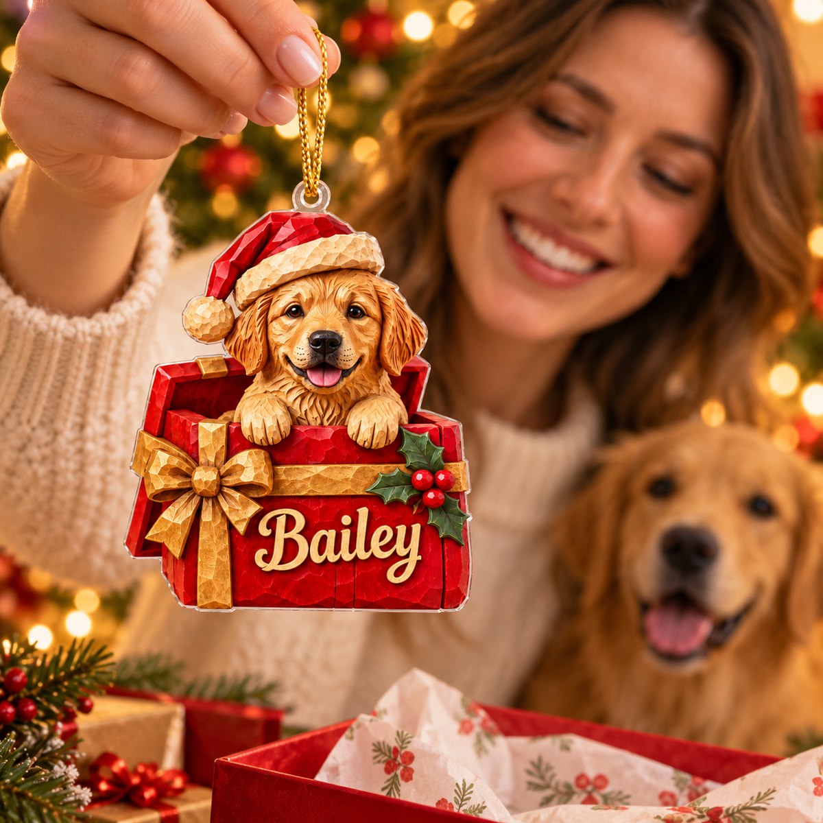 Personalized Dog Christmas Ornament – Custom Pet Photo & Name, 3D Relief Gift Box Ornament, Christmas Gift for Dog Lovers 49f67601-bbe2-49a2-a28e-3a228bbe93d1-Bailey-Puppy-Ornament-Christmas-Gift-4.png