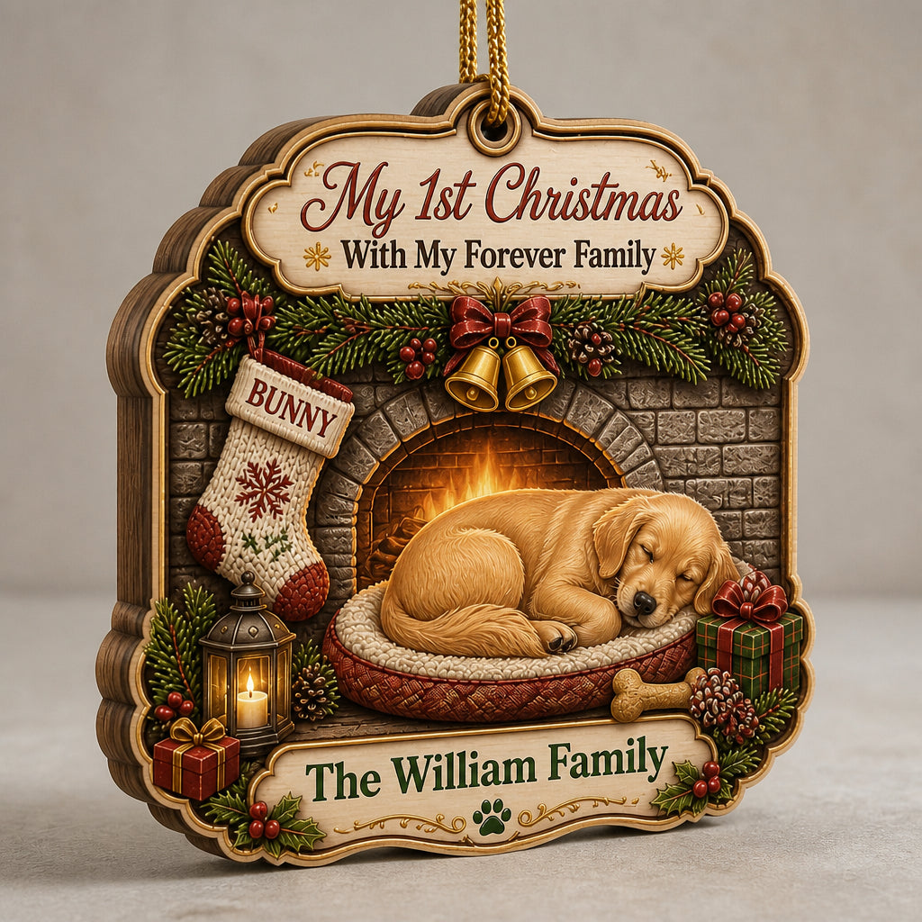 My 1st Christmas With My Forever Family — Custom Pet Portrait & Family Name 3‑Layer Wood Ornament - Personalized 3-Layered Wood Ornament 49fbdb90-1ace-45f3-97f7-a56fc9b294c4.jpg