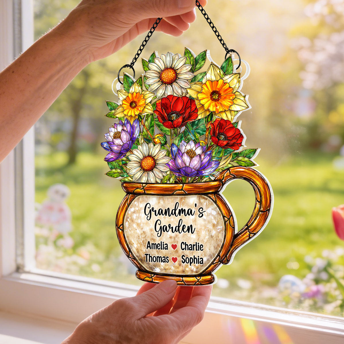 Grandma's Garden Birth Flowers - Personalized Suncatcher