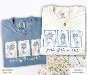 Fresh Off The Market Bachelorette Shirt, Floral Bridal Party Tee, Farmers Market Bride Gift, Flower Themed Bridal Party Tee, Bride To Be Gift