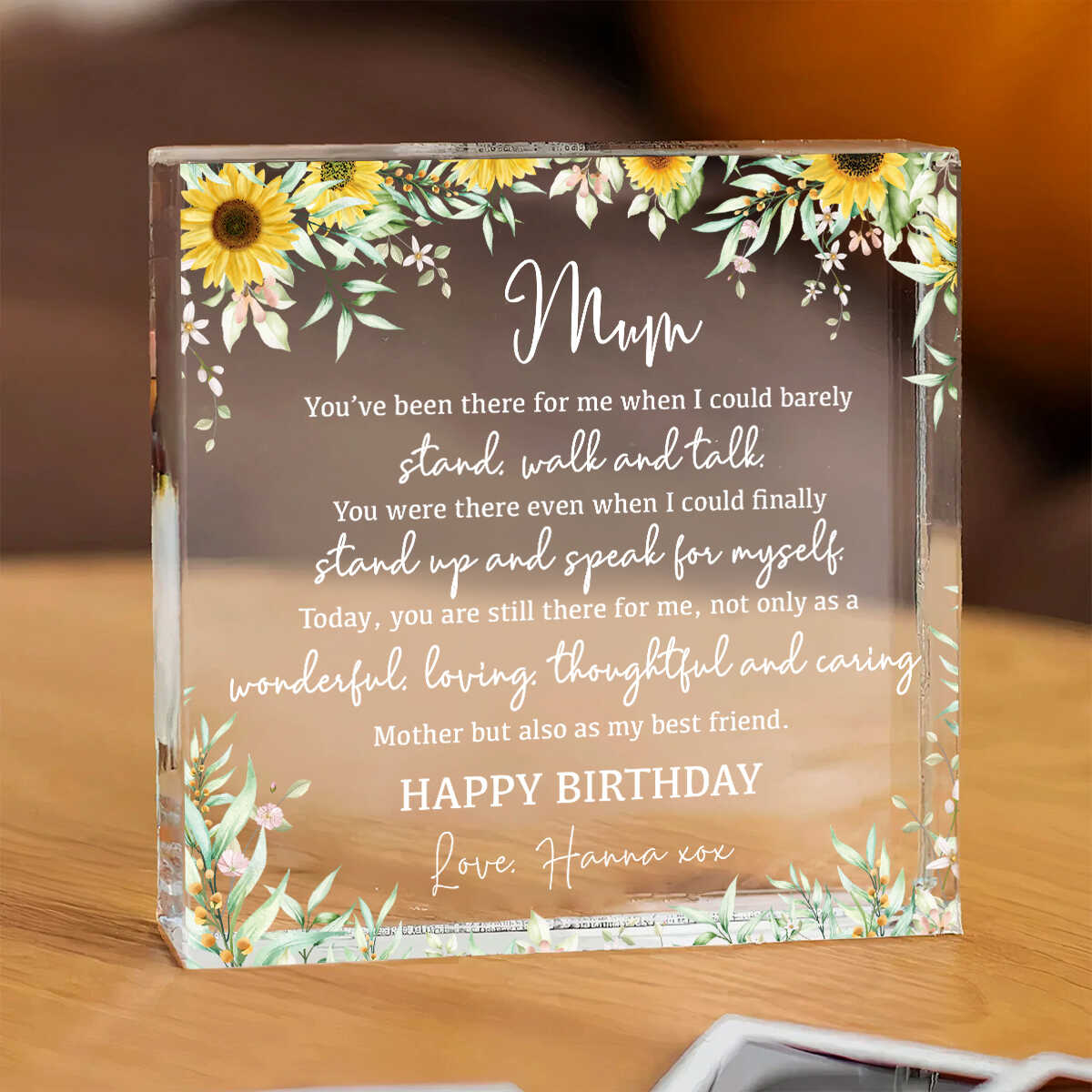 Mom Also As My Best Friend - Personalized Acrylic Plaque - Gift For Mom, Mother's Day, Birthday Gift
