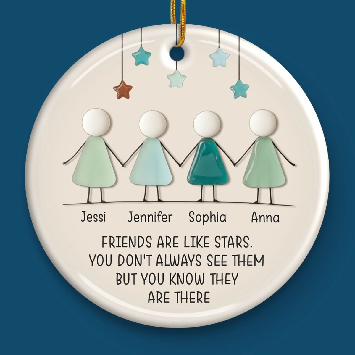 Friends Are Like Stars - Personalized Ornament - Christmas Gift For Friends, Besties