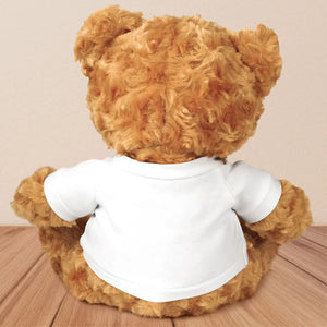 Give This Bear A Squeeze And Think Of Me - Personalized Teddy Bear Plush - Long Distance Gift For Family