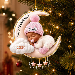 Baby's First Christmas - Custom Acrylic Ornament - Personalized Baby Shower, Gender Reveal Gifts For New Moms, New Dads, New Parents