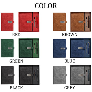 Behind You All Memories Congrats Grad - Personalized Leather Notebook Set