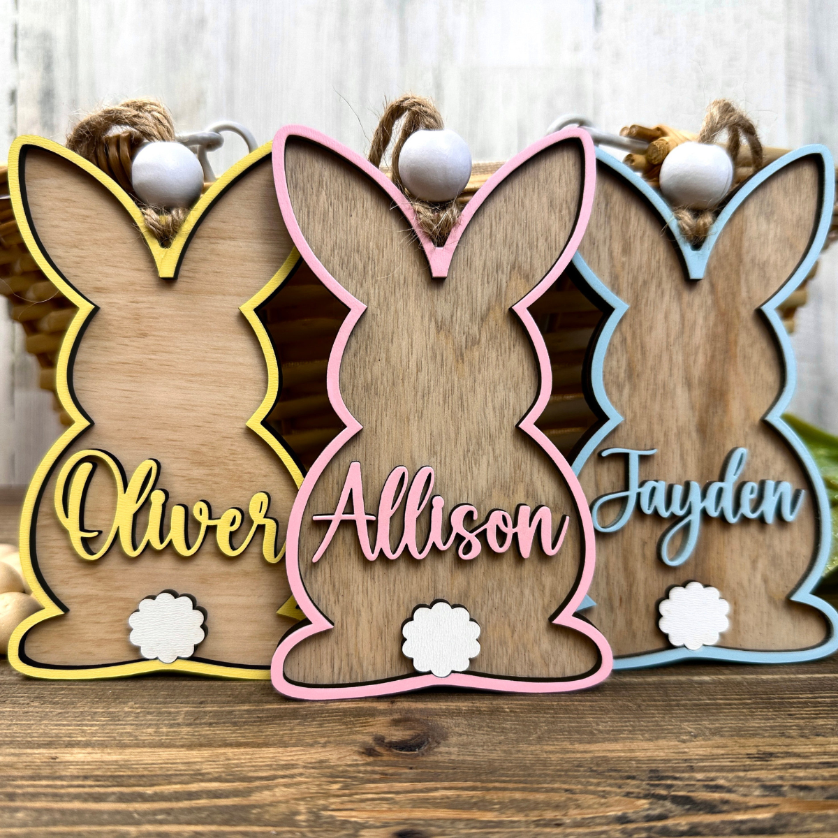 Custom 3D Easter Tag, Custom Easter Basket Tag, Personalized Easter Tag, Easter Bunny Name Tag, Easter Place Card, Spring Name Tag, Easter