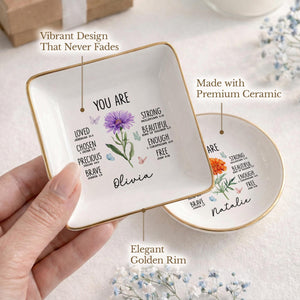 Personalized Christian Jewelry Dish | Custom Bible Verse Ring Tray | Faith Affirmation Plate | Religious Gift for Her