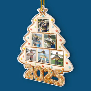 Custom Photo 2025 Christmas Cookie - Personalized Acrylic Ornament - Christmas Gift For Family
