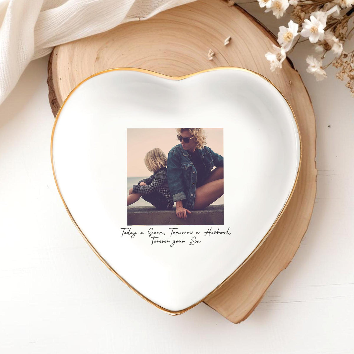 Bride Mom Gift for Mother of the Bride, Mother of the Bride Ring Dish Custom Photo Mom Gift from Bride, Gift Form Daughter Wedding Keepsake