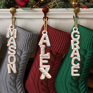 Custom Marshmallow Letter Ornament, Personalized Christmas Birthday Gifts Family, A Hug In Every Marshmallow