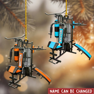 Personalized Weight Plate Ornament, Christmas Gift For Gym, Gym Equipment Simulation Ornament