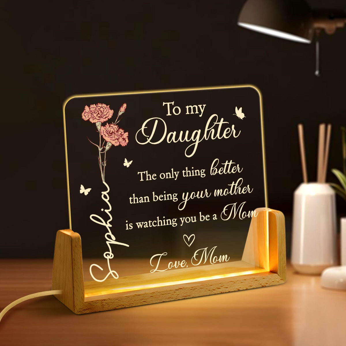 The Only Thing Better Than Being Your Mother - Personalized Desk Name Plate - New Mom Gift, Mother's Day Gift, Gift for Daughter