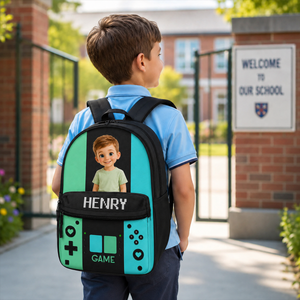 Gaming Kids Boys Girls - Personalized Canvas Backpack