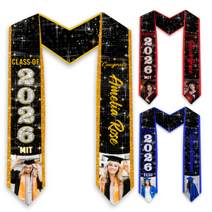 Custom Photo Graduation Sash - Personalized Stoles