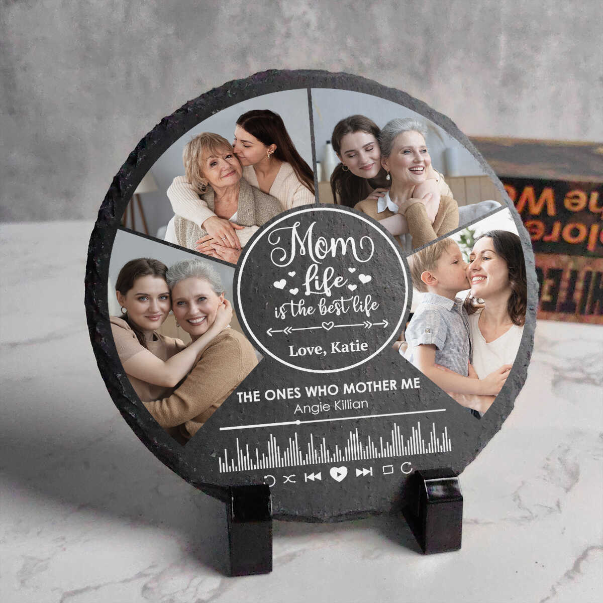 Mother The Heart Of The Family Custom Song And Photos - Personalized Stone - Happy Mother s Day Gift, Gift For Mom, Unique Gift For Mom