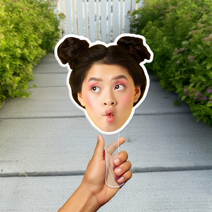 Custom Funny Face Photo For Special Day Face Fan,Face on a Stick,Custom Heads on a Stick