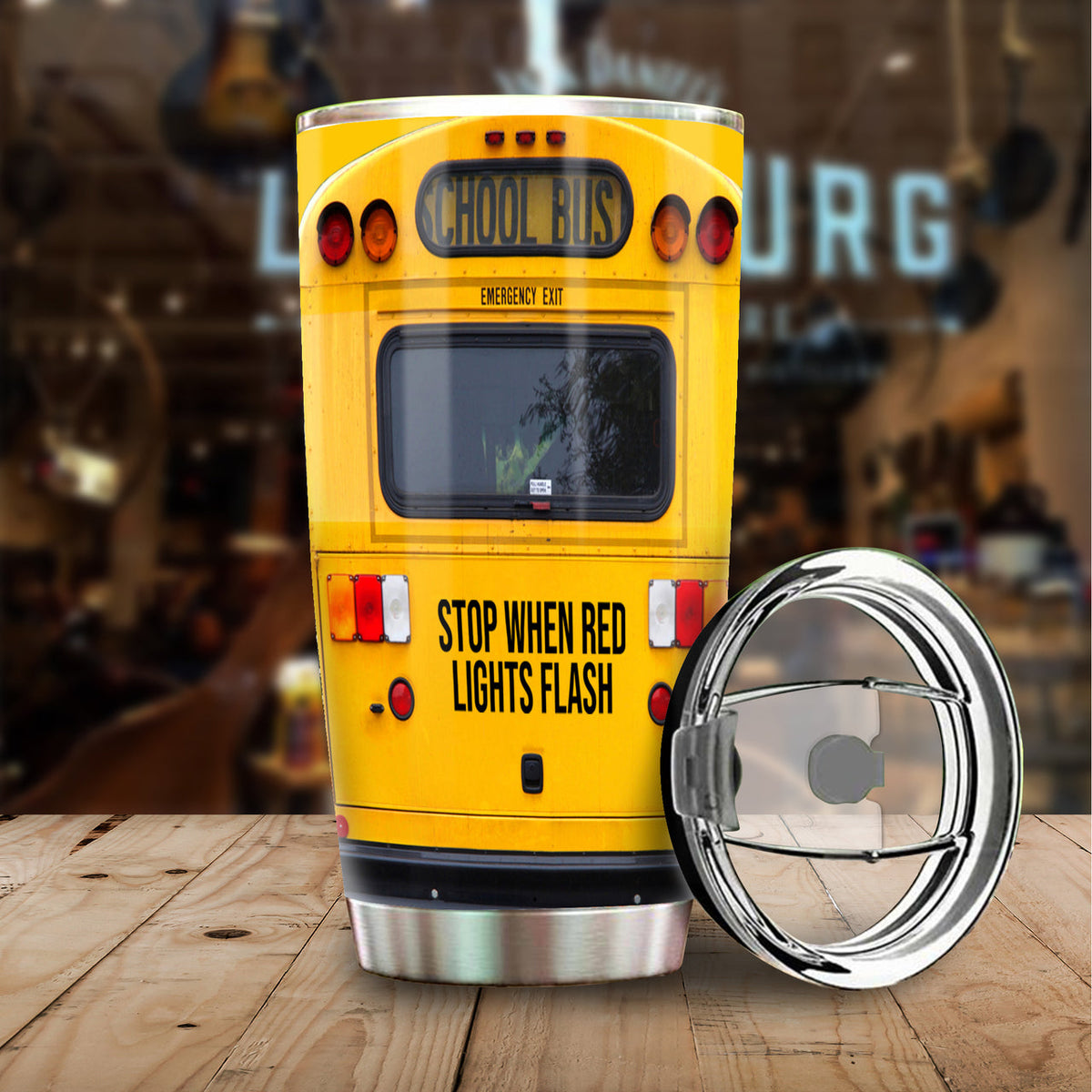 Custom Photo Bus Driver Tumbler, Gift For Bus Driver, Father Gift