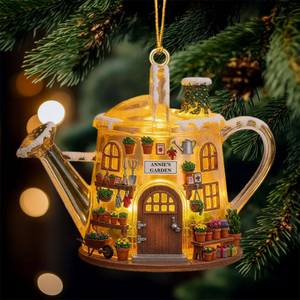 Cozy Garden House - Personalized Acrylic Ornament - Christmas Gifts For Gardeners