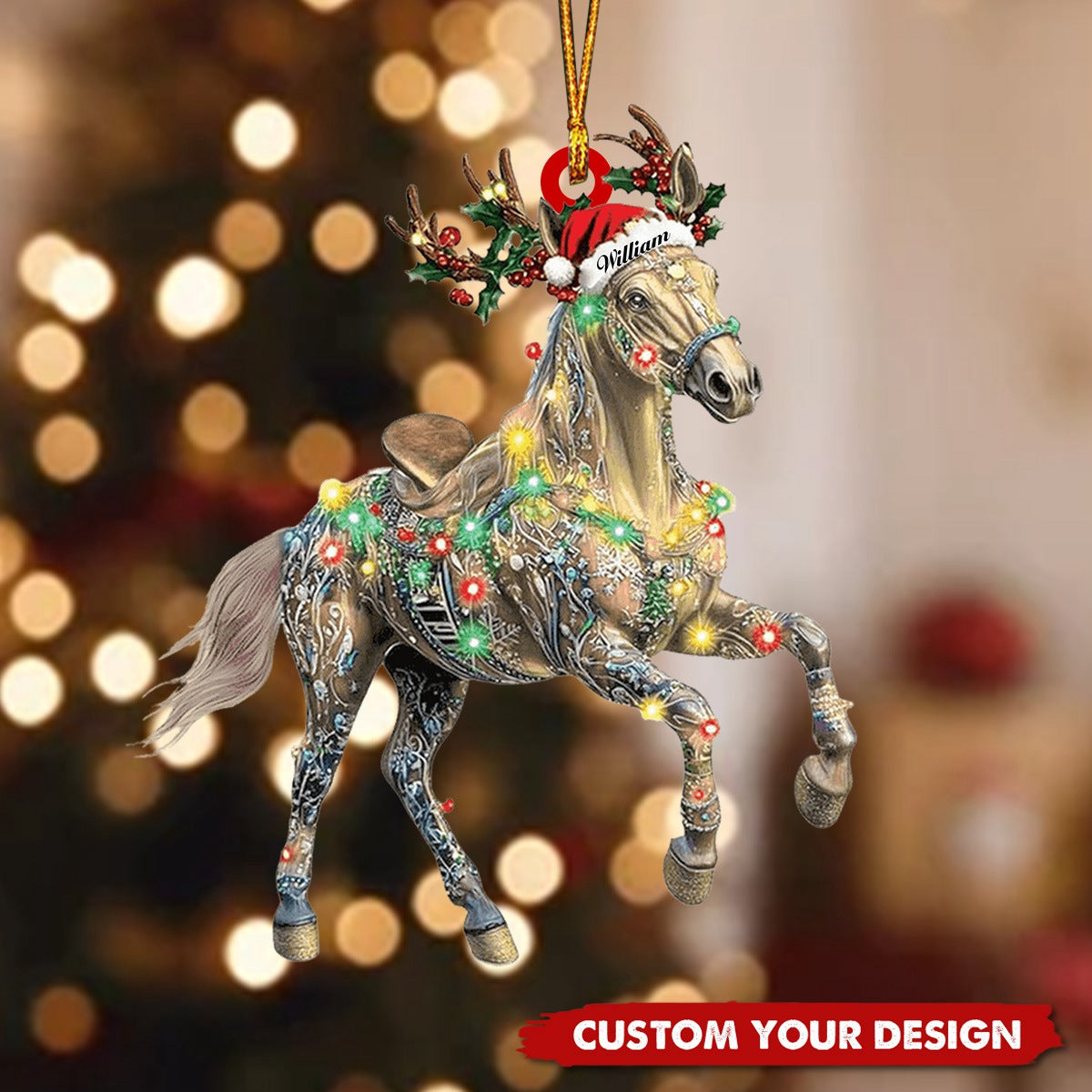 Christmas Horse - Personalized Acrylic Ornament - Christmas Gift For Farmhouse, Horse Lover