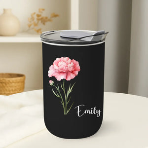 Custom Birth Month Flower Gift - Personalized Tumbler 10oz - Gift For Her