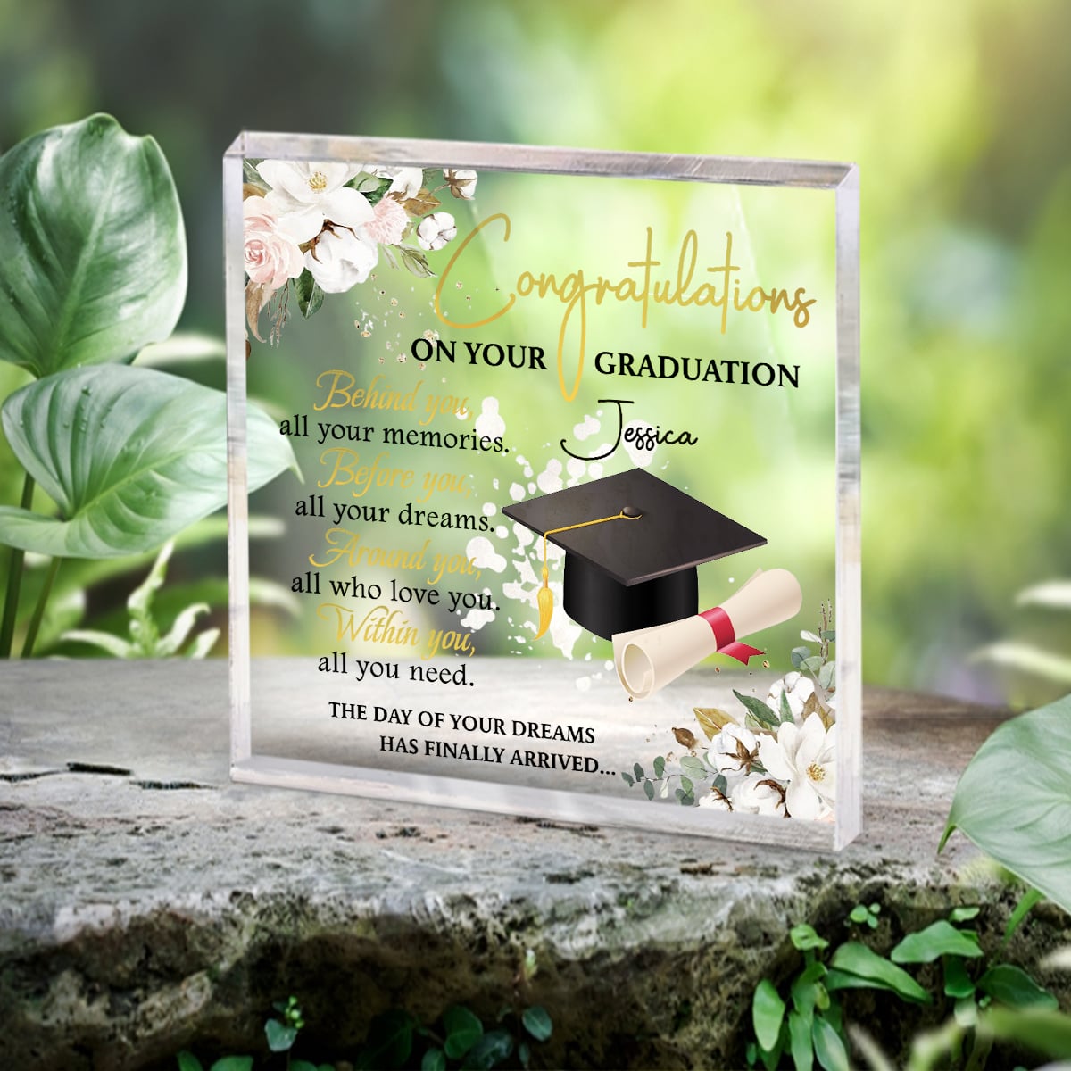 Congratulation On Graduation - Personalized Acrylic Plaque - Graduation Gift