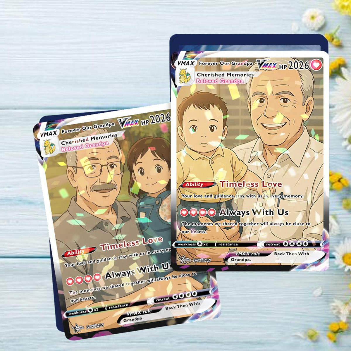 Custom PKM Card, Personalized Anime Card, Anniversary Gift For Grandpa, Unique Love Gift From Kid, Anime Card Game