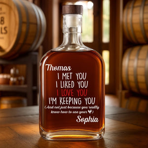 I'm Keeping You Forever Custom Couple Photo - Personalized Wine Bottle - Anniversary Gift, Valentine's Day Gift For Couple