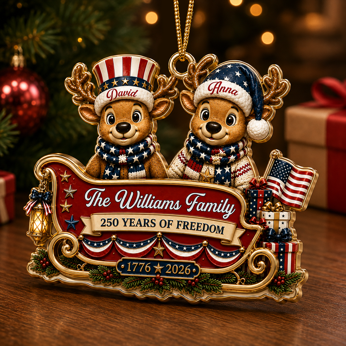 Christmas Begins At Home - Family Ornament - Real 3D Raised Ornament