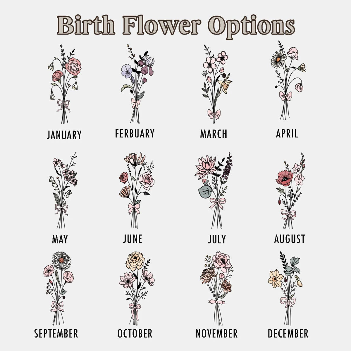 Personalized Birth Month Flower Mug for Best Friend, Custom Name Birthday Coffee Mug, Bestie Gift