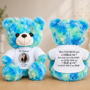 In Honor Of Memorial Forever In My Heart Teddy Bear - Memorial Gift - Personalized Plush Bear