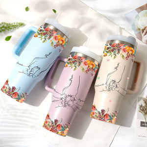 Floral Mom Holds Kids Hand - Personalized Tumbler - Gift For Mother 4_1d8d45d5-a24b-4920-addc-22148bb6c6a4.jpg?v=1713933447