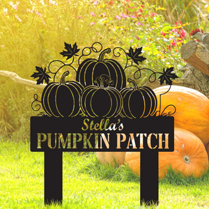 Custom Pumpkin Patch Metal Sign, Fall Garden Decor. Pumpkin Patch Garden Decor, Gift For Gardener, Mama, Grandma