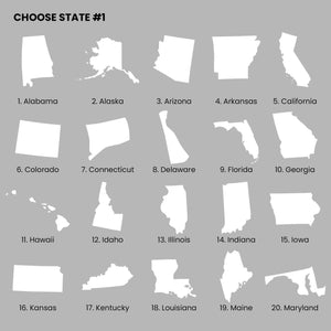 Long Distance Relationship I Miss You Toile De Jouy Custom States, Personalized Mug, Custom Multi States, Friend Gift for Best Friends