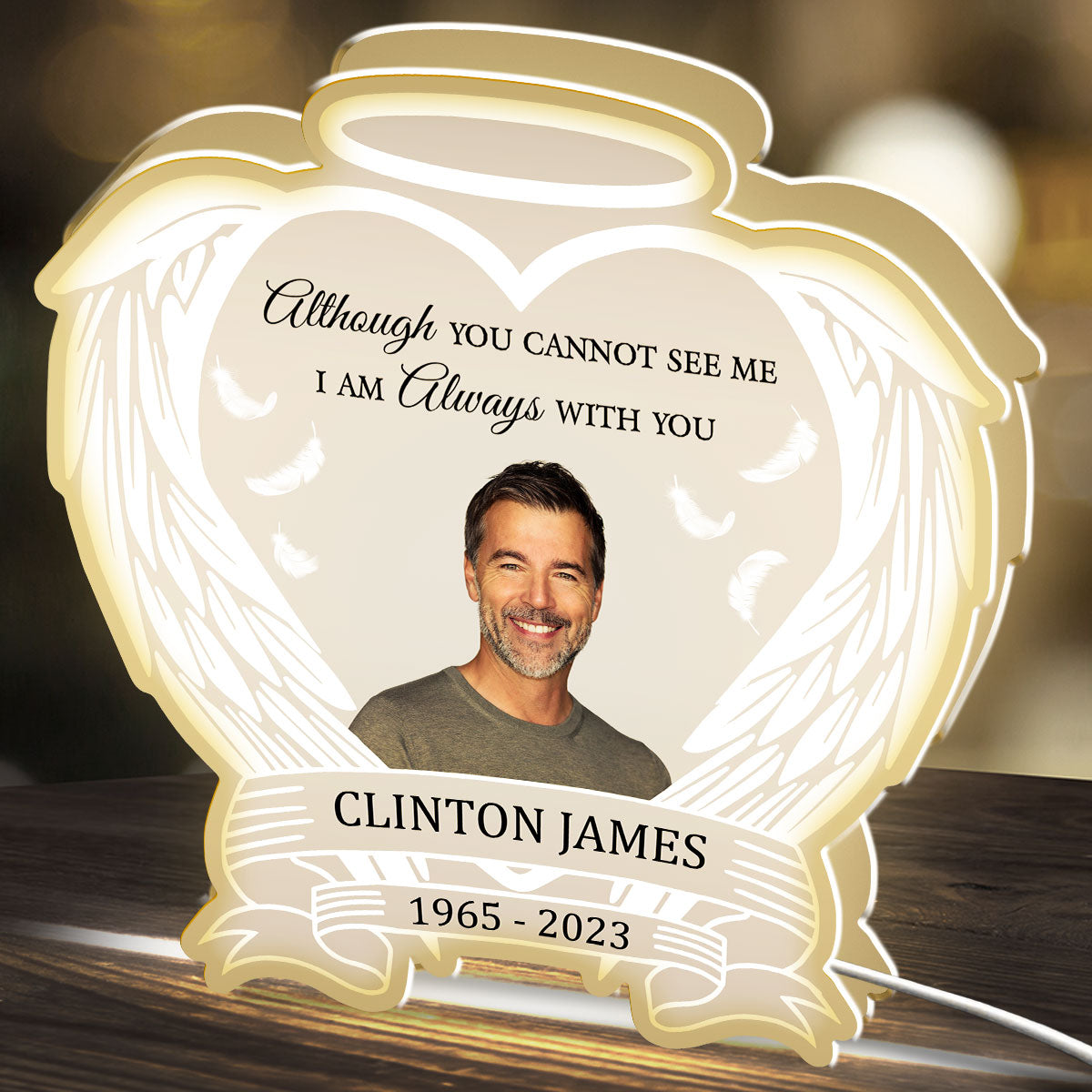 Always Shine In My Heart - Personalized Acrylic Light Box - Memorial Gift