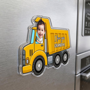 Personalized Kid Ride on Vehicle Fridge Magnet: Custom Baby Face Car Magnet, Best Gift for Dad, Mom, Gradma, Grandpa